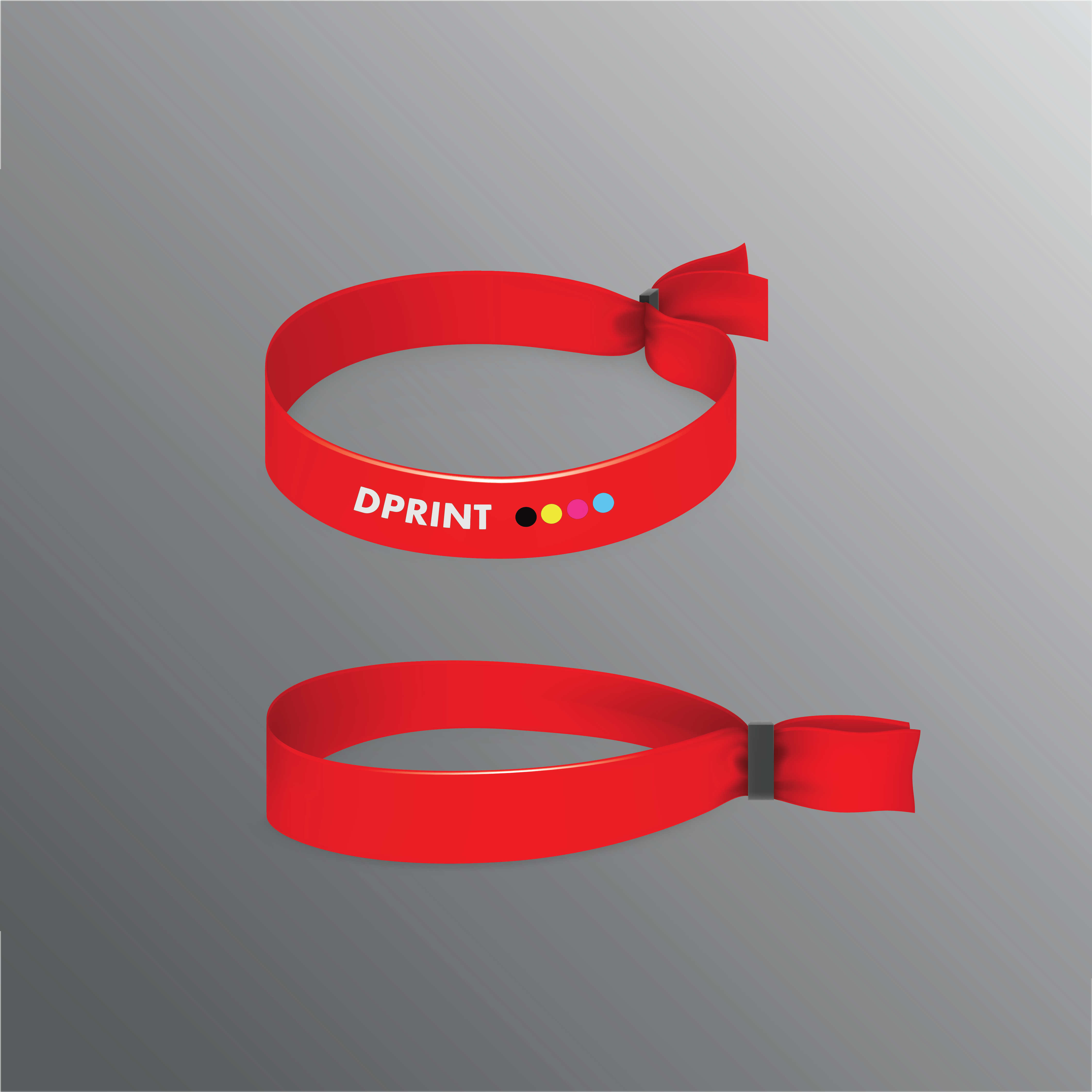Bracelets en tissu personnalisé rouge pour festival